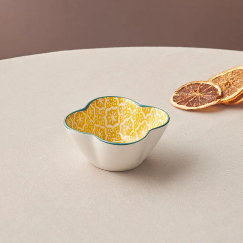 Karaca Floral Yonca Gelb  Snackteller  10Cm
