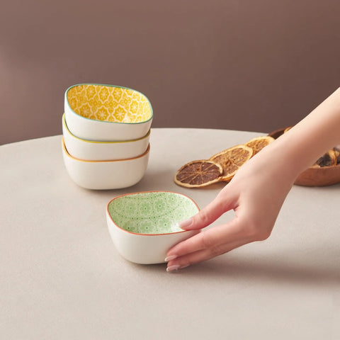 Karaca Floral Square Grün Snackteller 10Cm