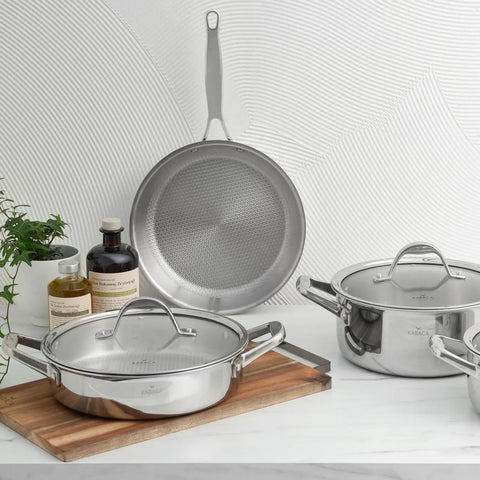 Karaca PowerSteel 316+ 3Ply Stahl Wabentopf 24 cm 4.6 Lt
