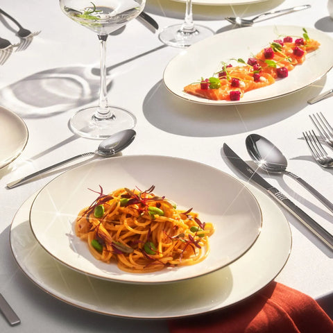 Karaca Nil Elegance 316+ Stahl Besteck Set 84 Teilig für 12 Personen