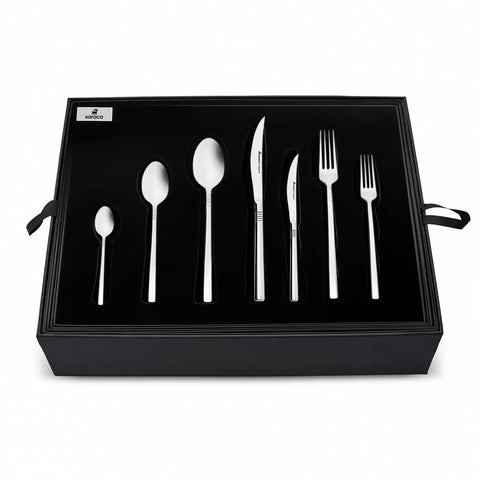 Karaca Nil Elegance 316+ Stahl Besteck Set 84 Teilig für 12 Personen