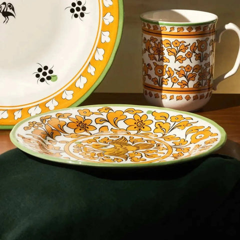 Karaca Paye Selcuklu Serie Gelb Kuchenteller 21 cm