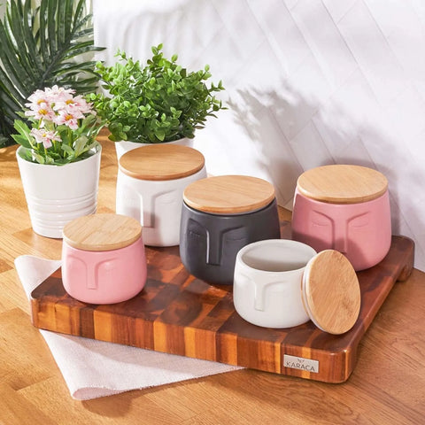Karaca Face Stone Gewürzdosen-Set,5-teilig