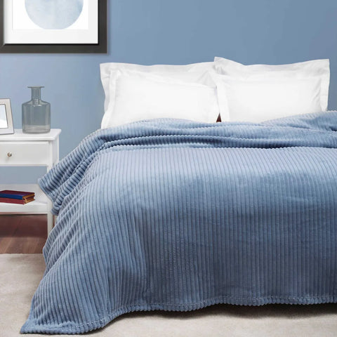 Karaca Home Joena Decke für 2 Personen Indigo