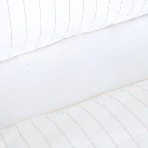 Misha Beige garngefärbt 100% Baumwolle 2 Personen Bettwäsche-Set