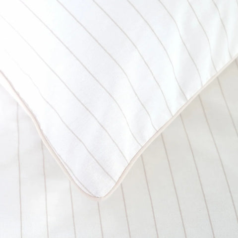 Misha Beige garngefärbt 100% Baumwolle 2 Personen Bettwäsche-Set