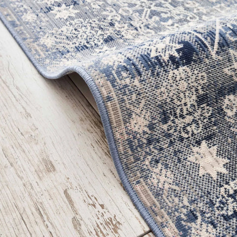 Kaşmir Halı 7/24 Alaca Patchwork Teppich Blau 160 x 230