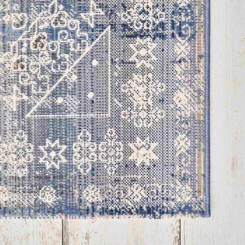 Kaşmir Halı 7/24 Alaca Patchwork Teppich Blau 160 x 230