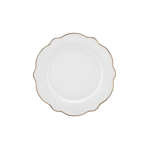 Karaca Daisy Gold Wave Shape tiefe Schüssel 27-teilig 6 Personen Geschirr-Set