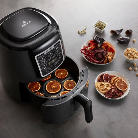 Karaca Air Cook mit Bratfunktion XL Air Fryer Space Gray Black
