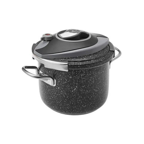 Karaca Biogranit Steel Plus 6 Liter Schnellkochtopf Schwarz