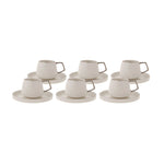 Karaca Streamline Saturn Platinum 6 Personen Kaffeetasse Set