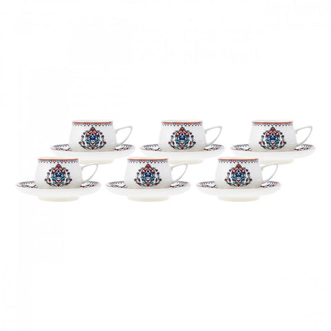 Karaca Nakkaş 12-teiliges Espressotassen-Set für 6 Personen