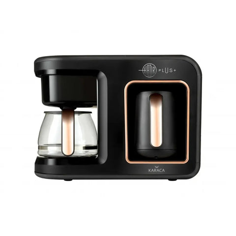 Karaca Hatır Plus 2 in 1 Kaffeemaschine Schwarz Kupfer 1385W
