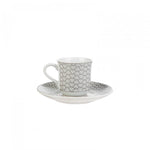 Apricot Vivi Platin (Platinum) Kaffeetassen- Set für 6 Personen