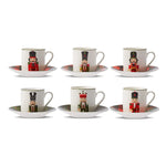Karaca Nussknacker 80 ml Espressotassen-Set für 6 Personen