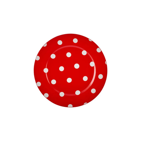 Karaca Polka Dot Rot Porzellan Dessertteller 19 cm