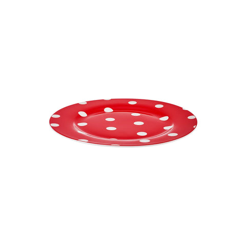 Karaca Polka Dot Rot Porzellan Dessertteller 19 cm