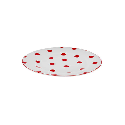 Karaca Polka Dot Weiß Porzellan Dessertteller 19 cm