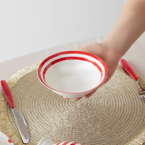 Karaca Polka Dot Porzellan Schale gestreift 14 cm