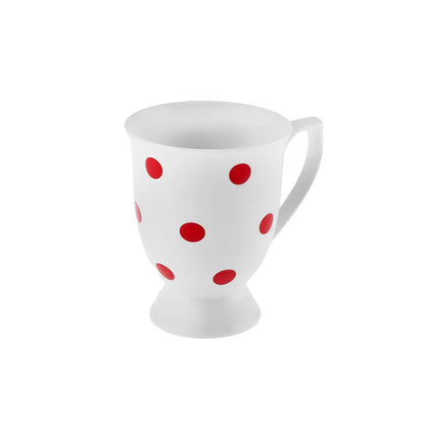 Karaca Polka Dot Weiß Porzellan Tasse 360 ml