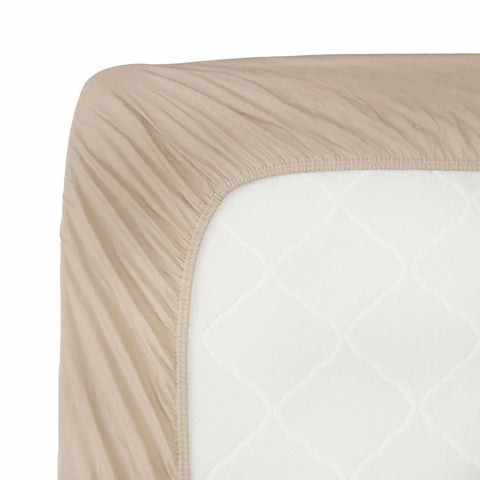 Karaca Home Gekämmtes Spannbettlaken Double Beige 