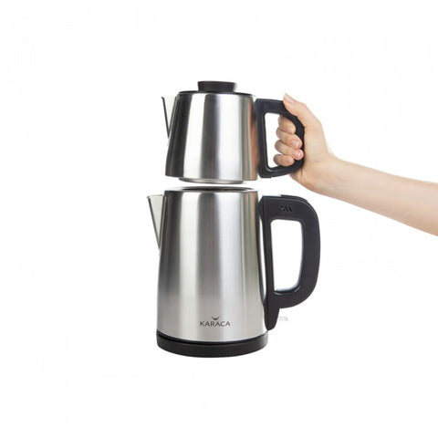 Karaca Tea Break Teepot und Wasserkocher Inox 1650W Schwarz