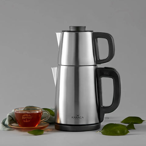 Karaca Tea Break Teepot und Wasserkocher Inox 1650W Schwarz
