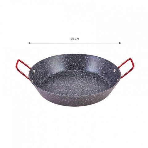 Karaca Love of Kitchen Induktionsbasierter Biogranit Paella Pfanne 28 cm