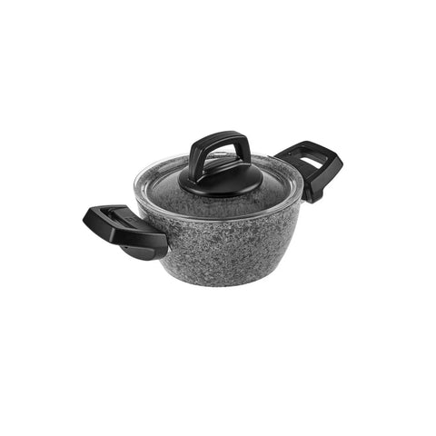 Karaca Bio Granit Grau Stein 5 Teiliges Kochtopfset