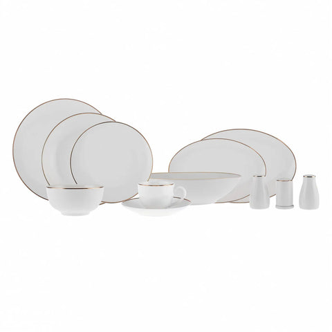Karaca Rowan New Generation Bone Dinner Set für 12 Personen Gold 69 Teile