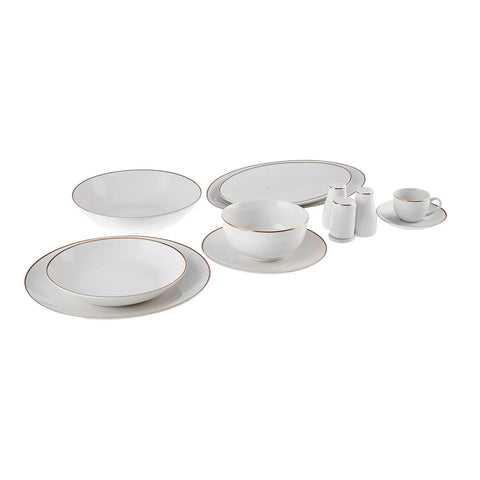 Karaca Rowan New Generation Bone Dinner Set für 12 Personen Gold 69 Teile