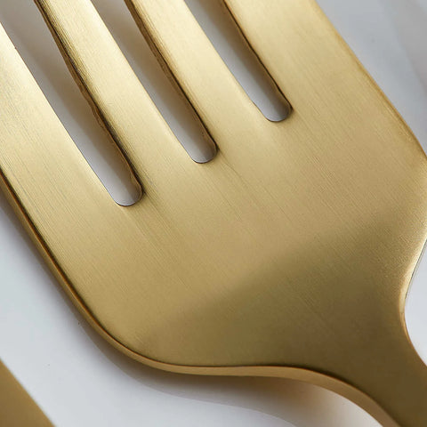 Karaca Orion Matte Gold Besteck Set 60 Teile für 12 Personen 