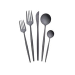 Karaca Orion Shiny Black Besteckset 60 Teile für 12 Personen