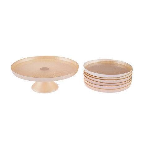 Karaca Lily Cream 7 Teiliges Service Set