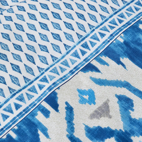 Karaca Home Neos Blau 100% Baumwolle Einzelbettdecke Set