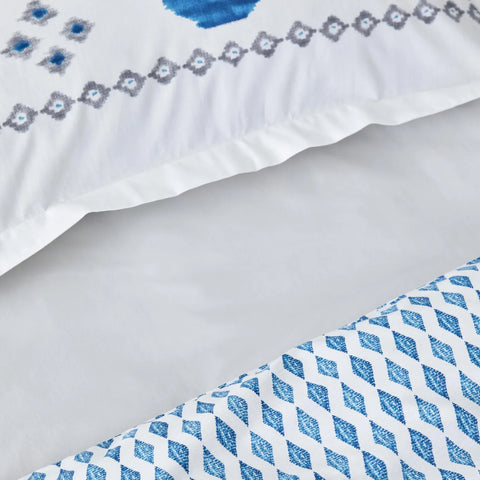 Karaca Home Neos Blau 100% Baumwolle Einzelbettdecke Set