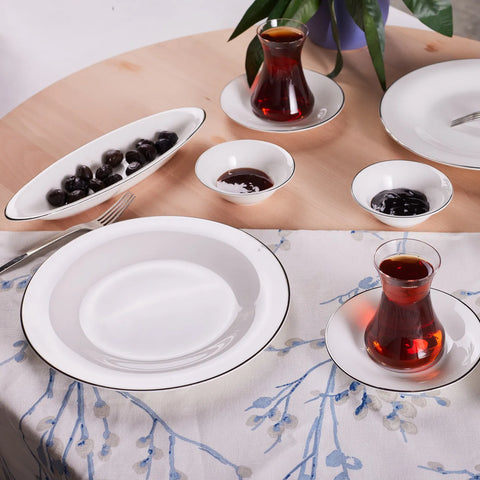 Karaca Fine Pearl New Fame 6 Personen Frühstücksset und Servierschalen, 26 Teilig