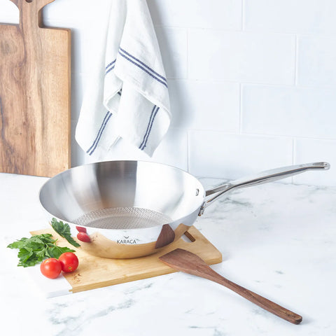 Karaca 3Ply Power Stahl Waben Wok Pfanne 2.8 Lt