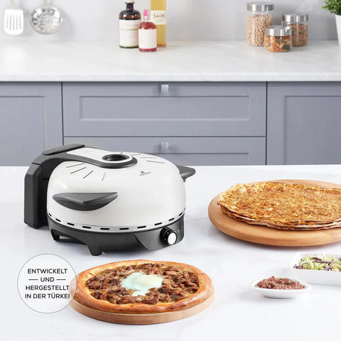 Karaca Gastro 10 in 1 Pizza und Lahmacun Maschine Biodiamond Soft Cream