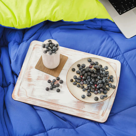 Karaca Home Smart Comfort Blueberry 100% Mikrofaser Bettdecke mit Bettlaken