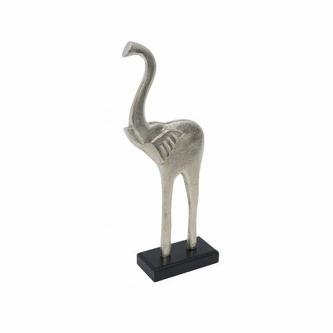 Karaca Home Morrokanischer Elefant Figur Silber 15,5x6,5x39 cm