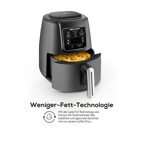 Karaca Air Cook XL 2 in 1 Sprechender Air Fryer Space Gray