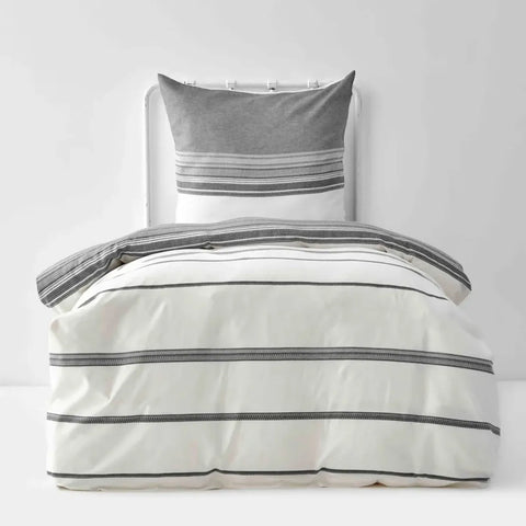 Karaca Home Schwarz Dobby Woven Bettbezug-Set (135x200 cm) Öko-Tex Zertifiziert