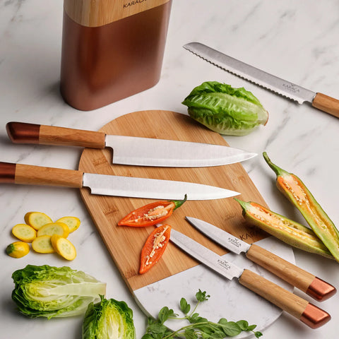 Karaca Maple Rosegold Messer-Set, 6- teilig , Rosegold