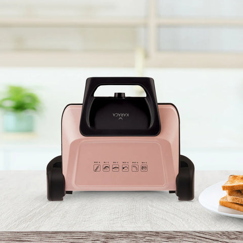 Karaca Future Plus Biodiamond Rosegold Antibakterieller Grill und Toaster 1800W
