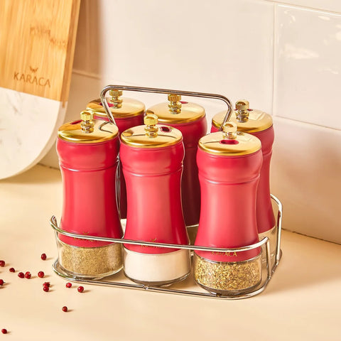 Karaca Gold Berry Gewürzdosen-Set,7-teilig