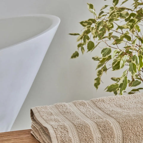 Karaca Wheat Mocha 100% Baumwolle Badetuch 100X150 cm