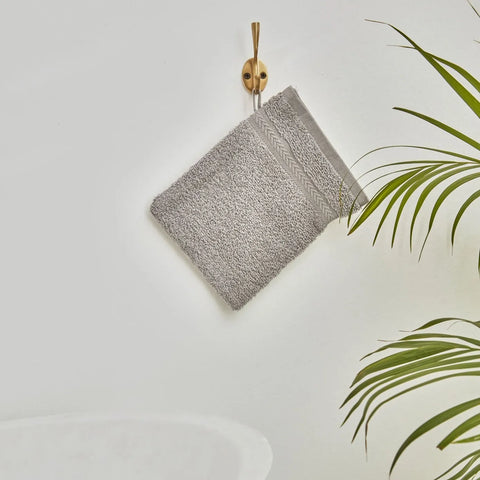 Karaca Wheat helles Grau 100% Baumwolle Waschlappen 16X22 cm