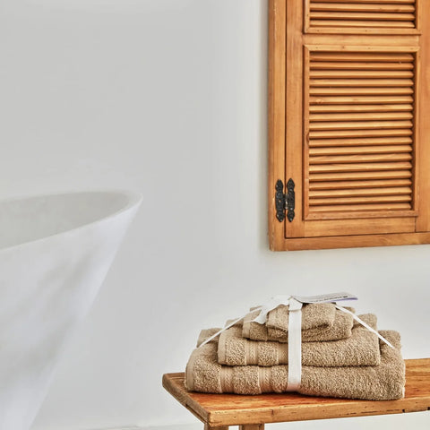 Karaca Wheat Mocha 100% Baumwolle Handtuch-Set